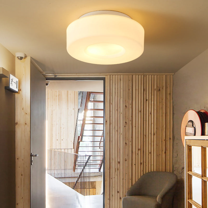 Simple Ceiling Light American Ceiling Mount Light with Glass Shade for Bedroom