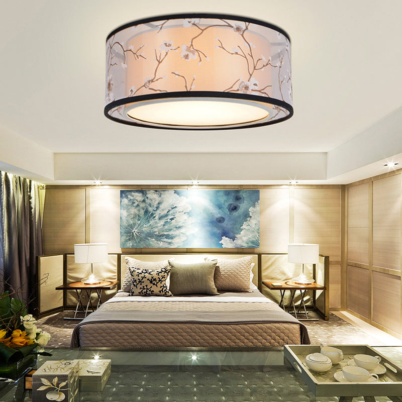 Contemporary Style Round Flush Mount Fixture Metal 3-Light Flush Mount Lamp