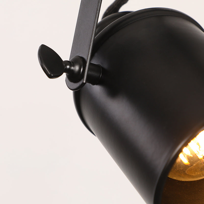 Industrial Style Iron Hanging Lamp Cylinder Shape Island Light Fixture for Bedroom