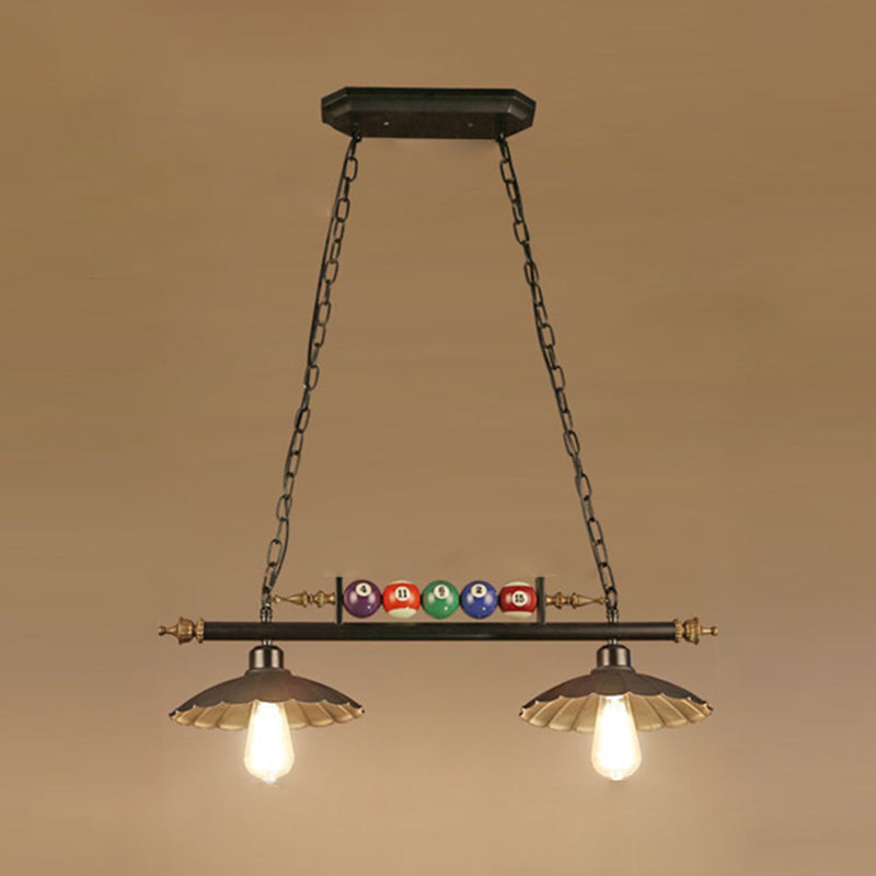 Industrial Style Hanging Lamp Bowl Shape Island Light Fixture for Bar (Included Balls)