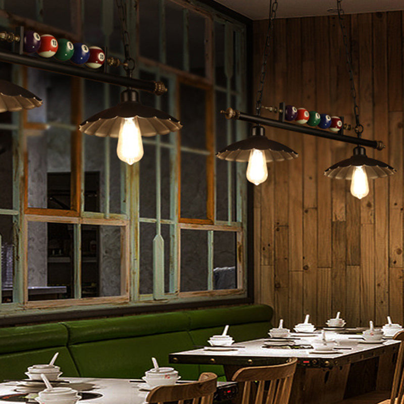 Industrial Style Hanging Lamp Bowl Shape Island Light Fixture for Bar (Included Balls)