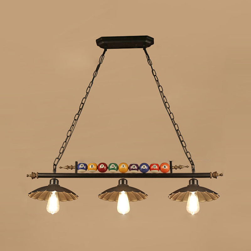 Industrial Style Hanging Lamp Bowl Shape Island Light Fixture for Bar (Included Balls)