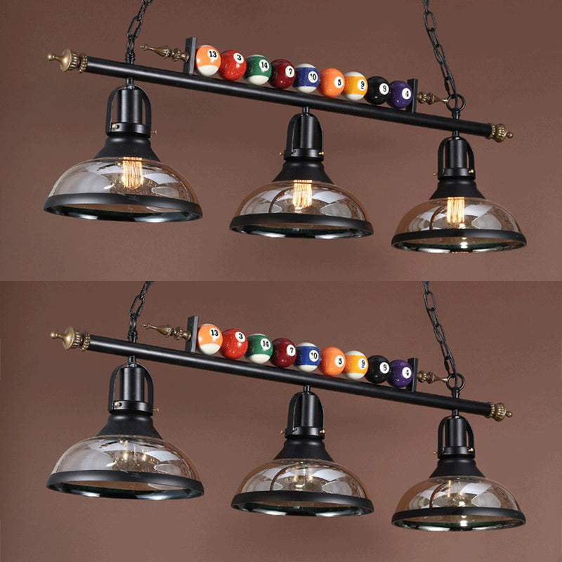 Industrial Style Hanging Lamp Bowl Shape Island Light Fixture for Bar (Included Balls)