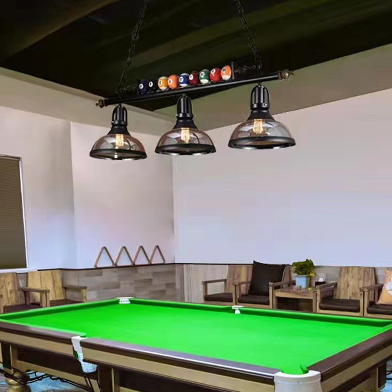 Industrial Style Hanging Lamp Bowl Shape Island Light Fixture for Bar (Included Balls)