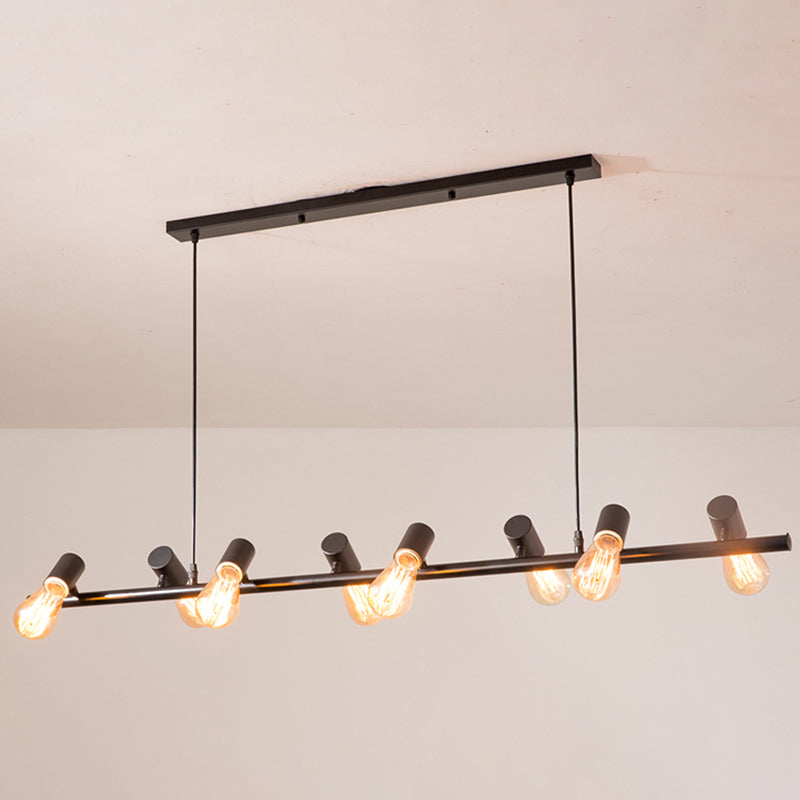 Industrial Hanging Lamp Black Kitchen Island Light with Metal