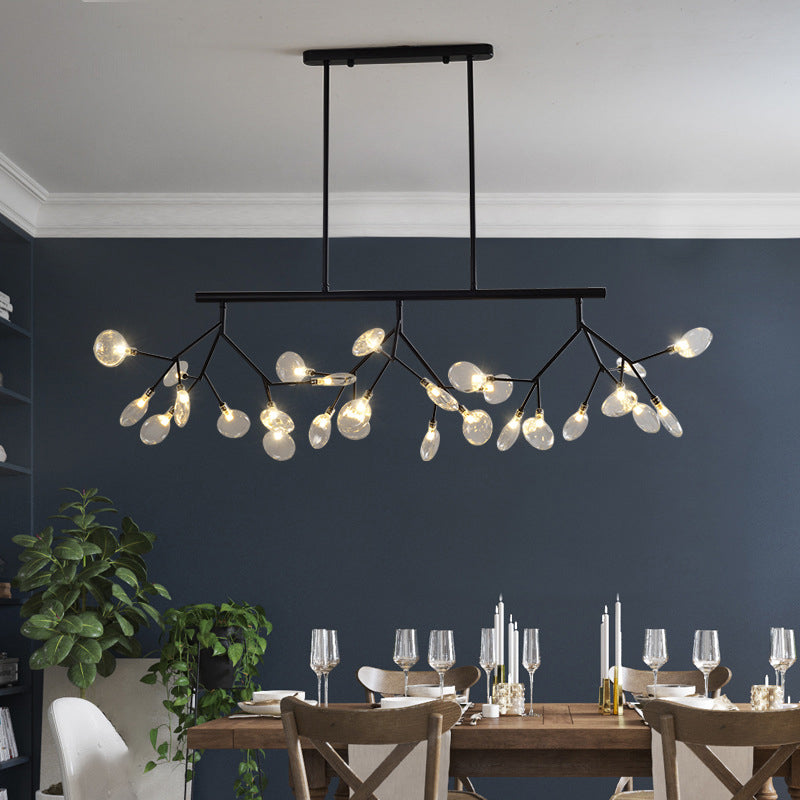 Contemporary Dining Room Lighting 27-Light Sputnik Island Lamp