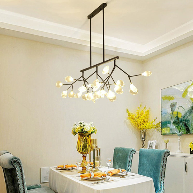 Contemporary Dining Room Lighting 27-Light Sputnik Island Lamp