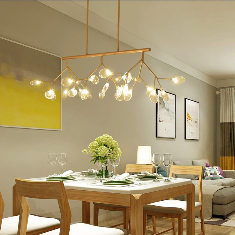 Contemporary Dining Room Lighting 27-Light Sputnik Island Lamp