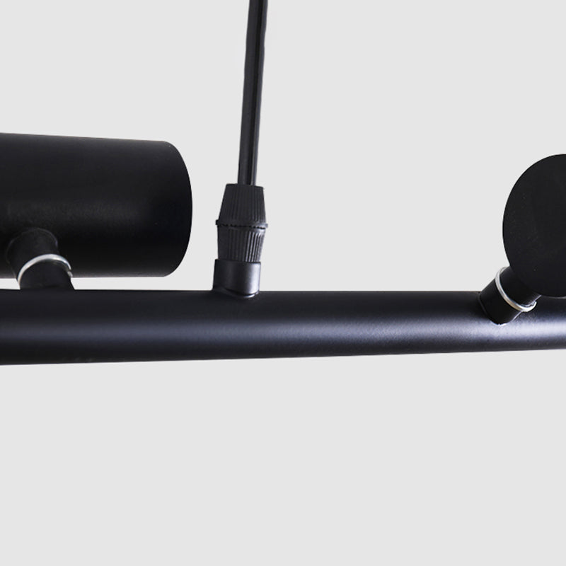 Industrial Style Iron Hanging Lamp Strip Shape Island Light Fixture for Dining Table