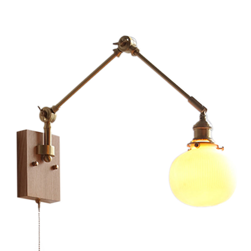 Swing Arm Wall Lamp Modern Ceramic Sconce Lighting for Bedroom