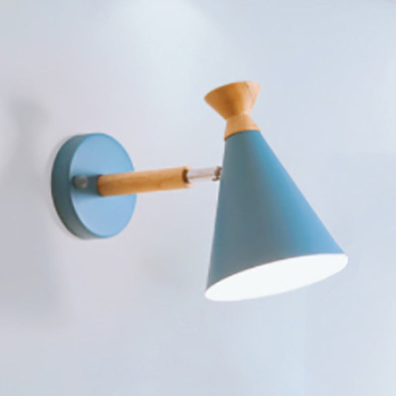 Modernism Wood Wall Light Polish Finish Sconces Lighting for Living Room