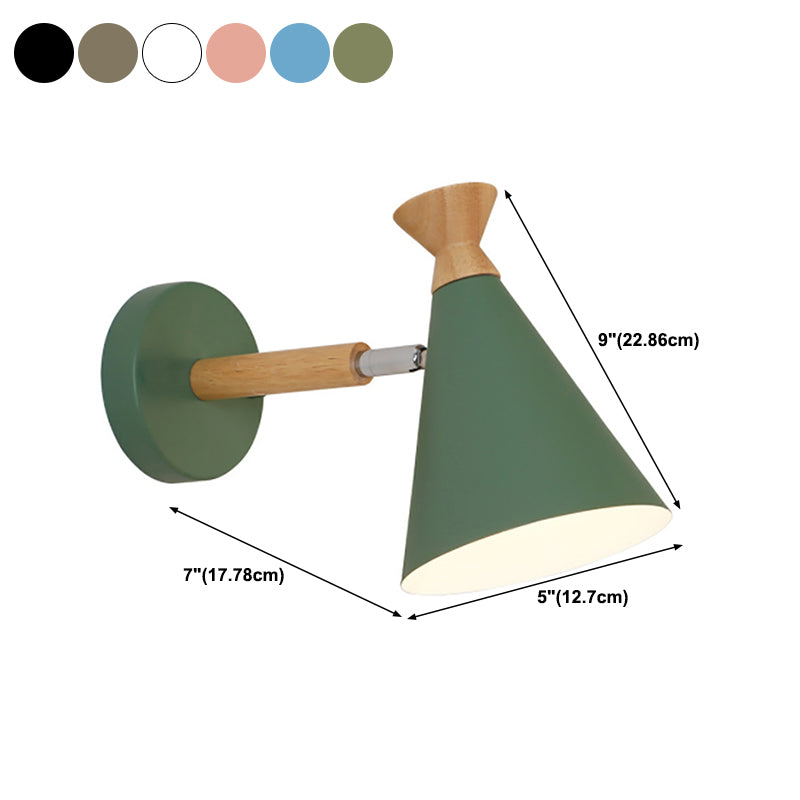 Modernism Wood Wall Light Polish Finish Sconces Lighting for Living Room