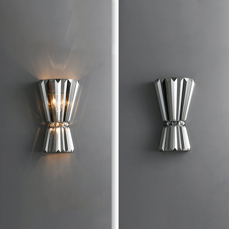 3-Light Geometric Wall Light Sconce Modern Style Crystal Wall Lighting