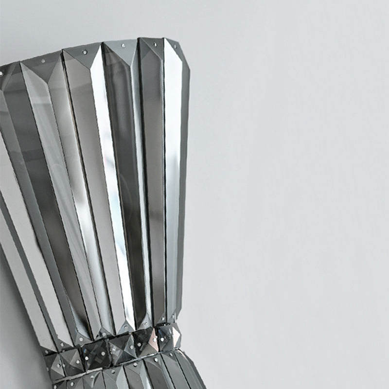 3-Light Geometric Wall Light Sconce Modern Style Crystal Wall Lighting