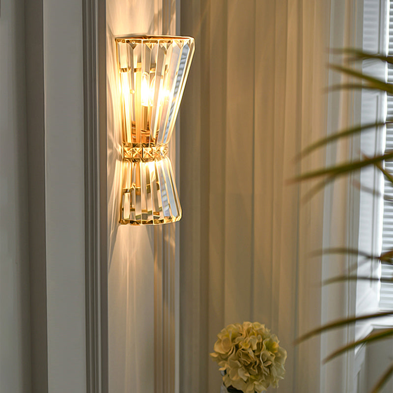 3-Light Geometric Wall Light Sconce Modern Style Crystal Wall Lighting