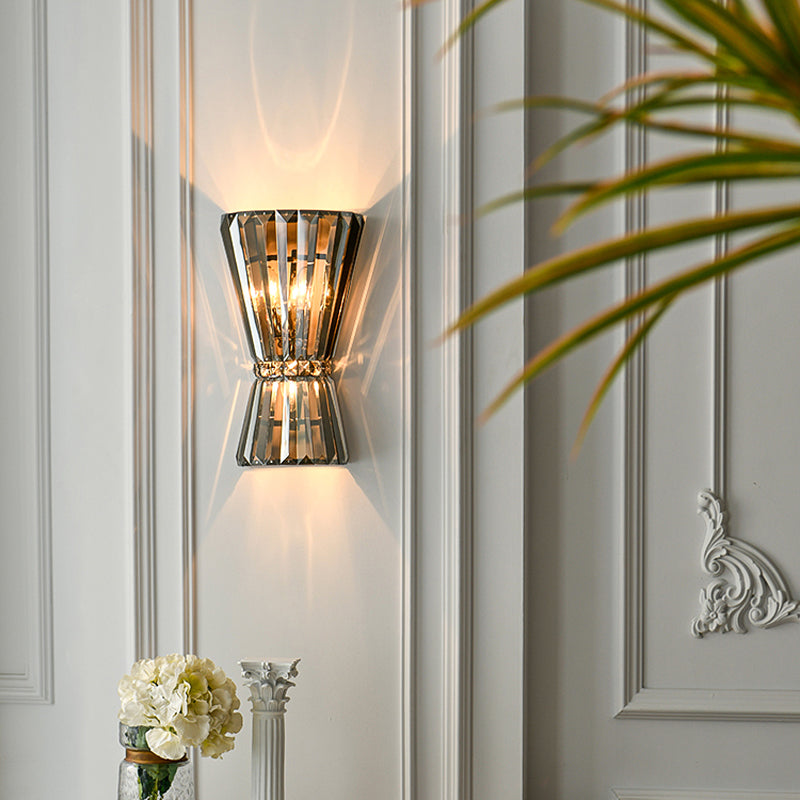3-Light Geometric Wall Light Sconce Modern Style Crystal Wall Lighting