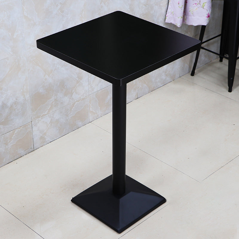 Industrial Wood Top Bistro Table Matte Finish Bar Table for Small Places