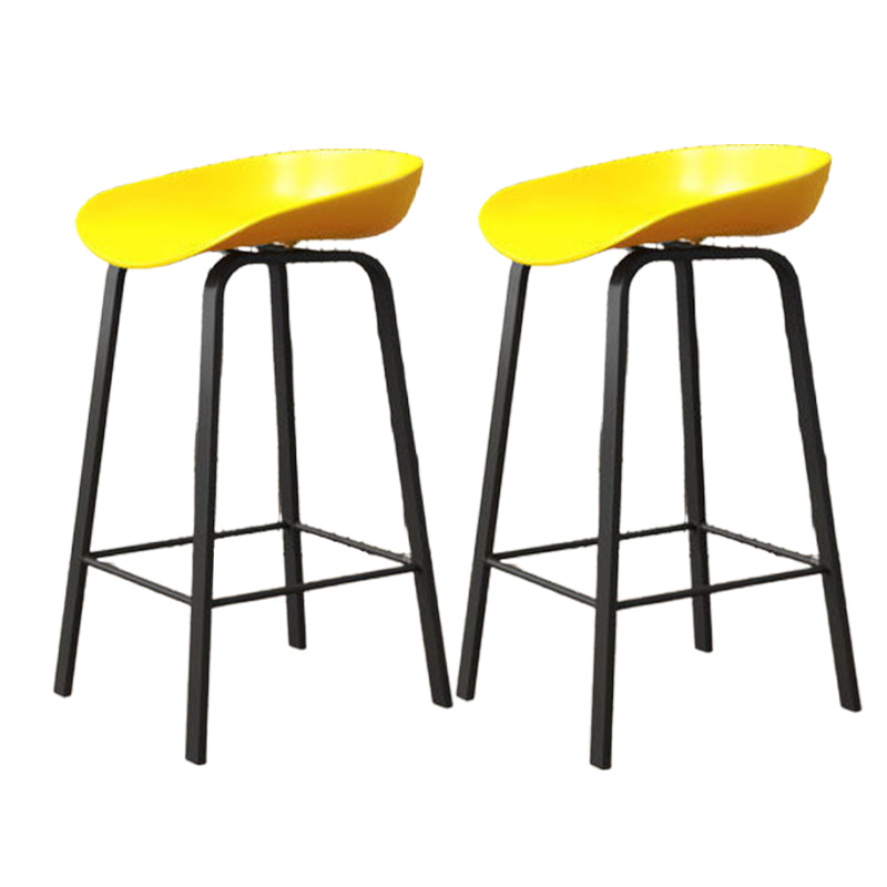 Modern Backrest Counter Stool Iron Bar Stool with Acrylic Seat and Pedal for Milk Tea Shop