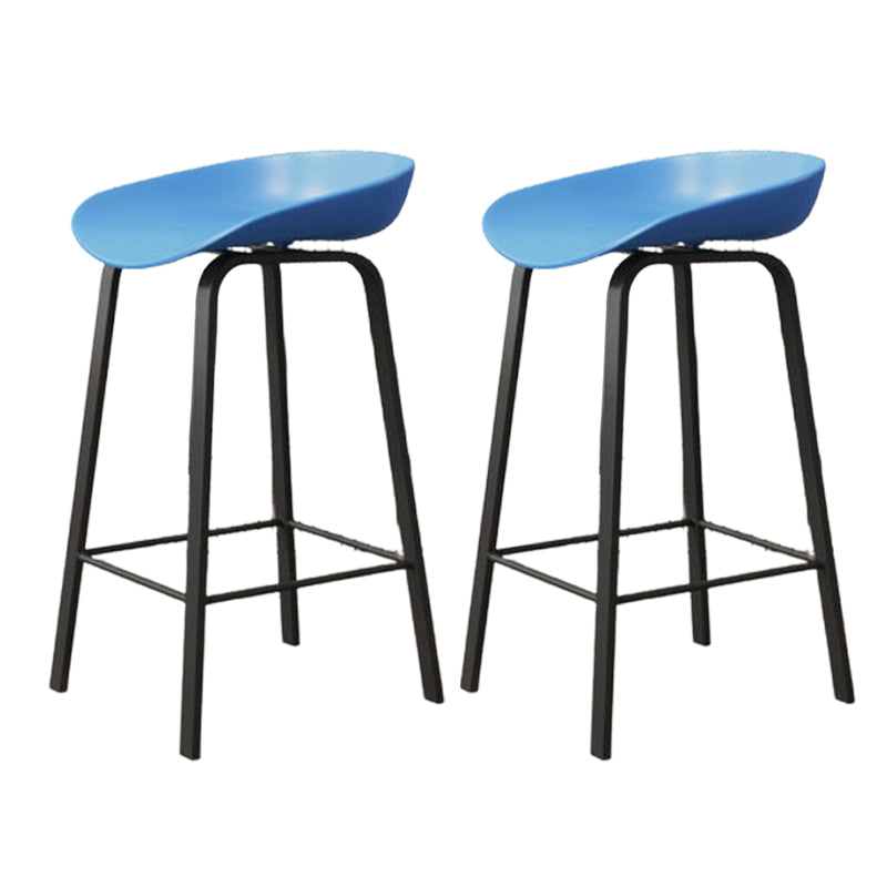 Modern Backrest Counter Stool Iron Bar Stool with Acrylic Seat and Pedal for Milk Tea Shop