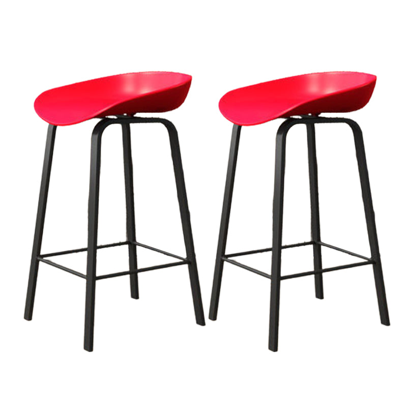 Modern Backrest Counter Stool Iron Bar Stool with Acrylic Seat and Pedal for Milk Tea Shop