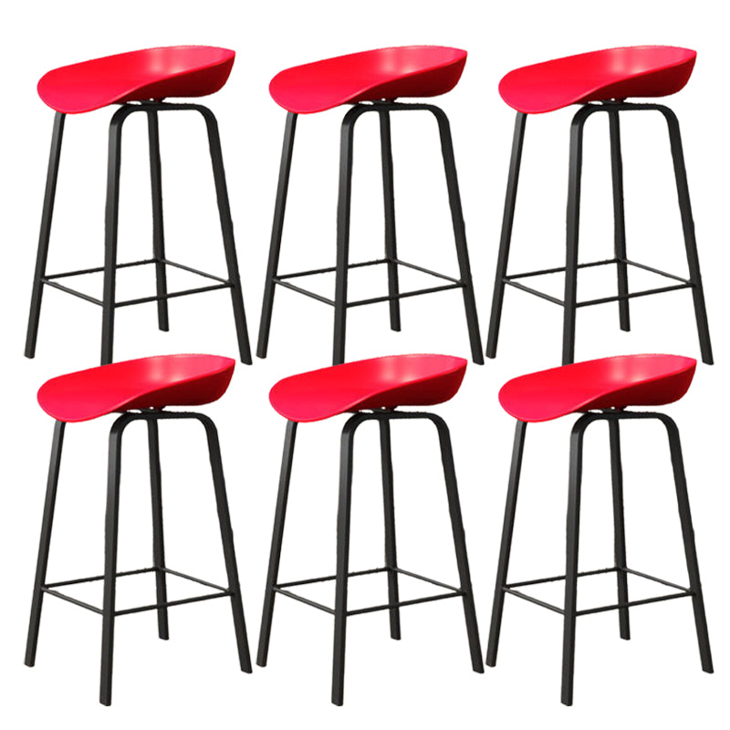 Modern Backrest Counter Stool Iron Bar Stool with Acrylic Seat and Pedal for Milk Tea Shop
