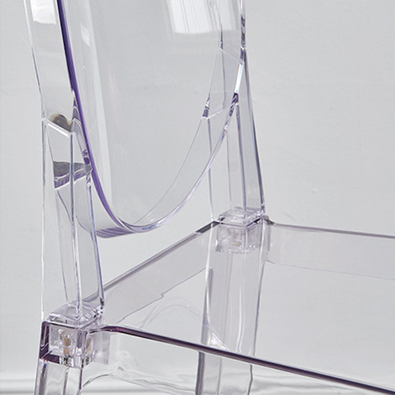 Contemporary Plastic Low Back Counter Stool Footrest Furniture with 4 Legs