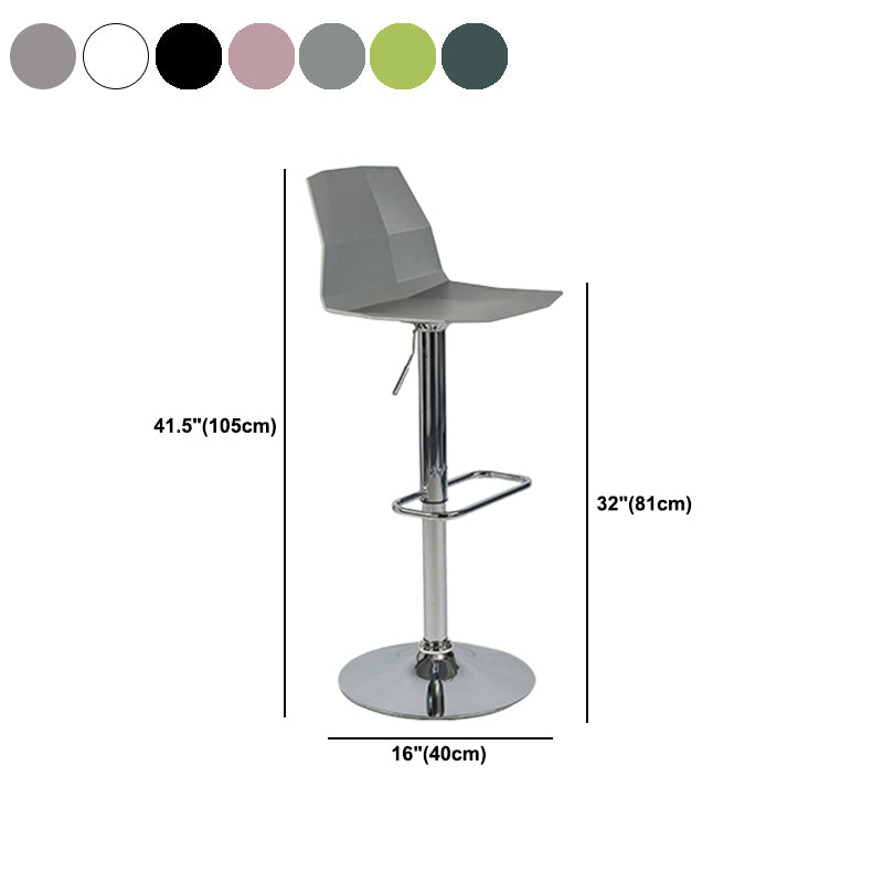 Plastic Adjustable Counter Bar Stool Modern Indoor Counter Stool with Swivel