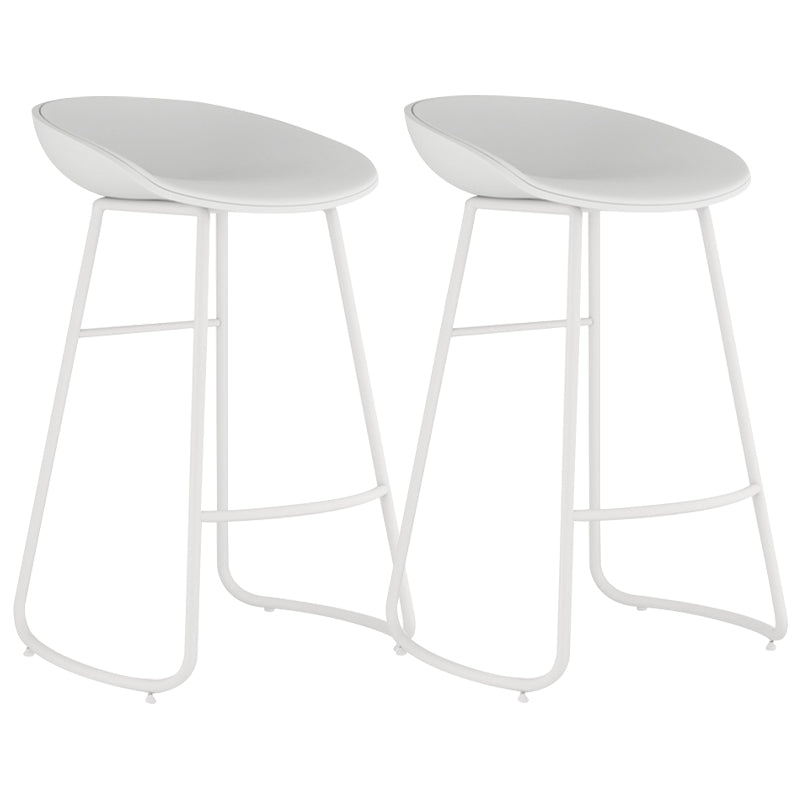 Contemporary Iron Base Bar Stools Plastic Bucket Seat Barstool for Home