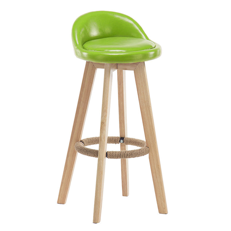 Contemporary Wood Stool Fabric Cushion in Matte Finish for Indoor