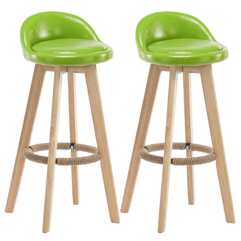 Contemporary Wood Stool Fabric Cushion in Matte Finish for Indoor