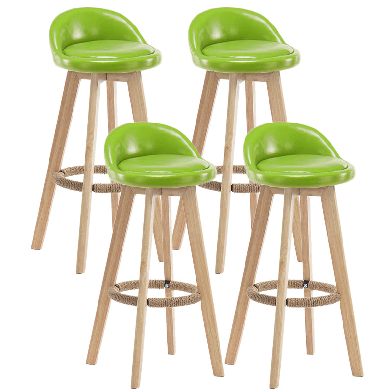 Contemporary Wood Stool Fabric Cushion in Matte Finish for Indoor