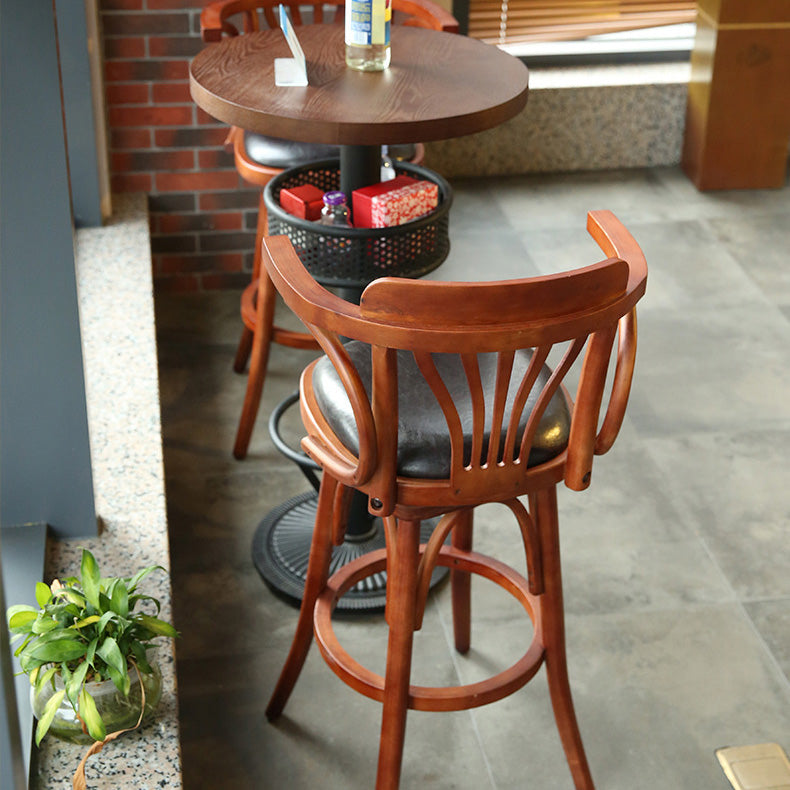 Modern 1/2/3 Pieces Wooden Pub Table Set Fixed Table Counter Table for Dining Room