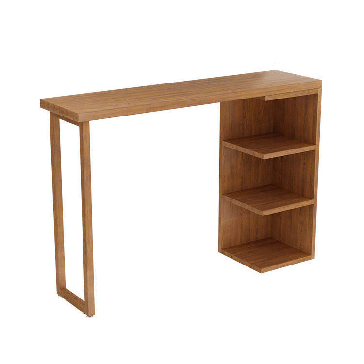 Contemporary 1/2/3 Pieces Bar Table Set Rectangle Wooden Counter Table for Kitchen