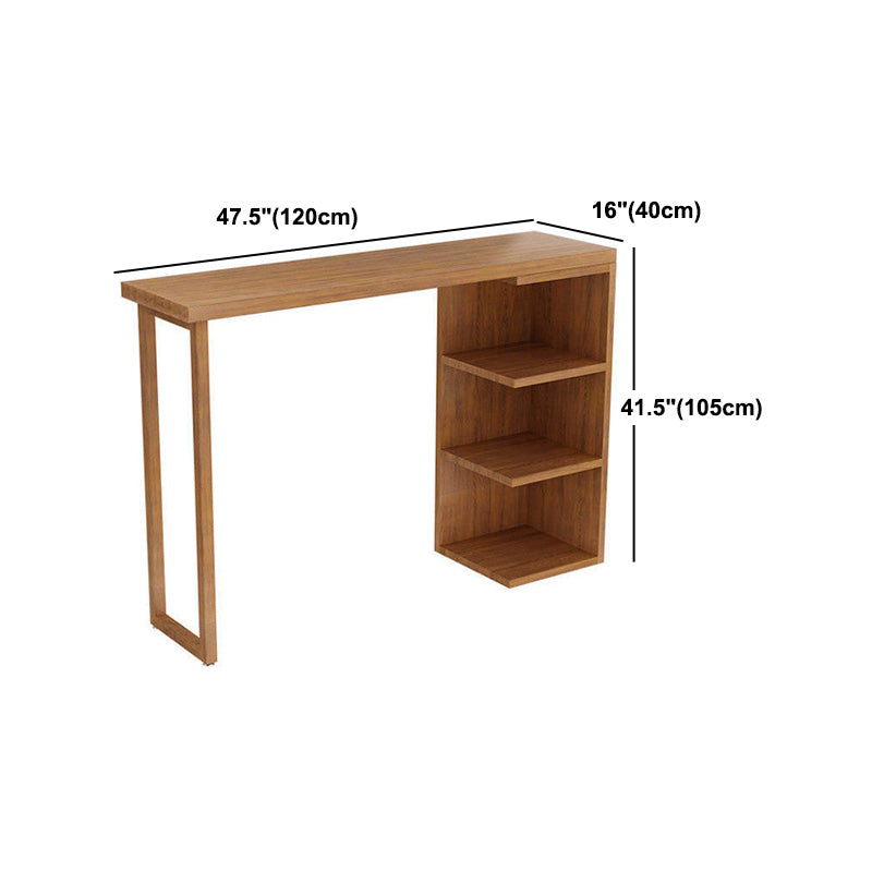 Contemporary 1/2/3 Pieces Bar Table Set Rectangle Wooden Counter Table for Kitchen