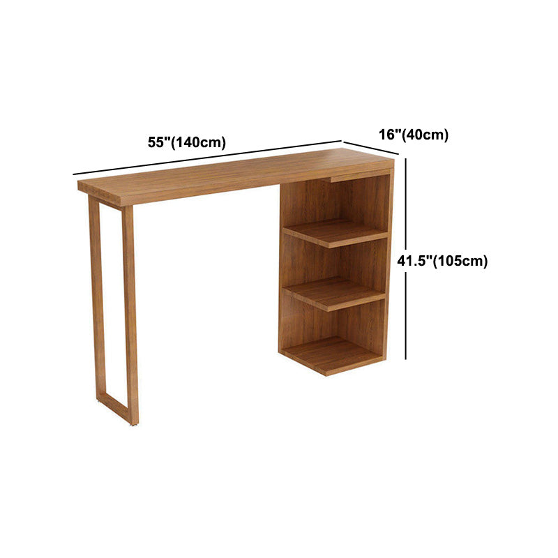 Contemporary 1/2/3 Pieces Bar Table Set Rectangle Wooden Counter Table for Kitchen