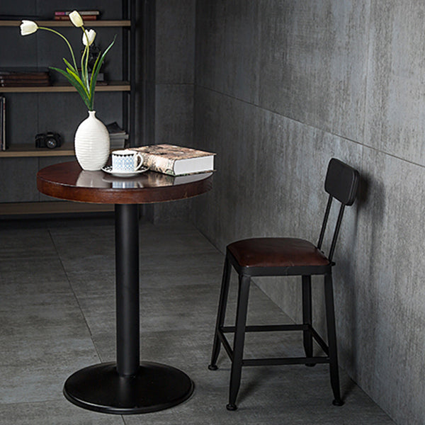 Industrial 1/2/3 Pieces Solid Wood Bar Table Set Round Counter Set for Home Use