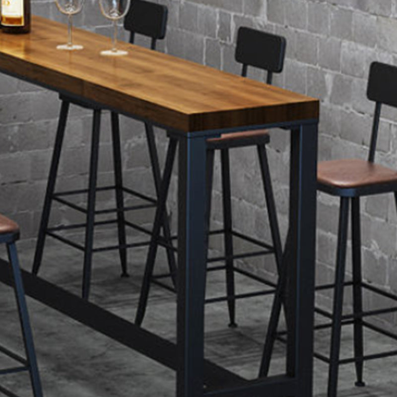Modern 1/2/7 Pieces Bar Table Set Rectangle Bar Table with High Stools