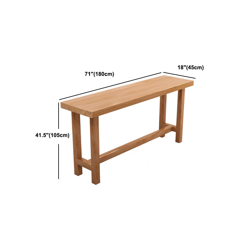 1/6/11 Pieces Modern Rectangular Pub Table Set Wooden Counter Table with Backless Stools