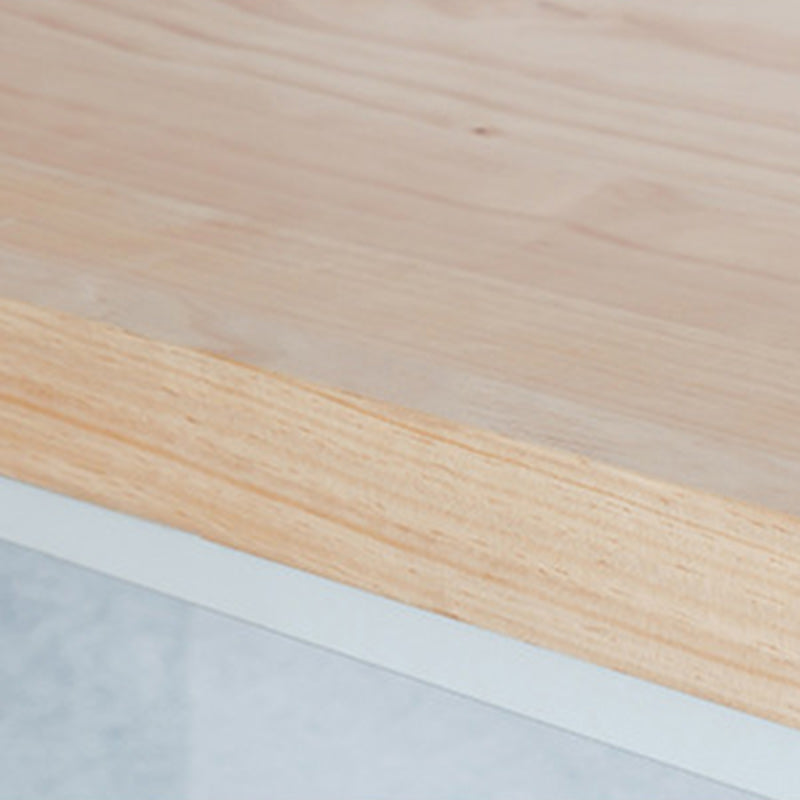 1/5 Pieces Modern Rectangular Pub Table Set Wooden Counter Table with High Stools