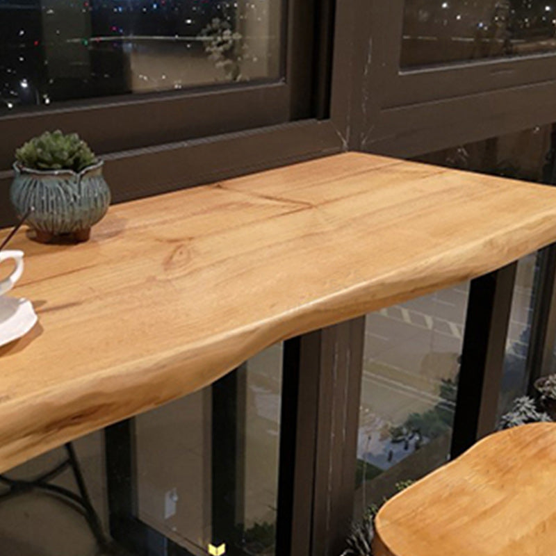 Modern Rectangular Pub Table Set 1/5/7 Pieces Wooden Counter Table with Backless Stools