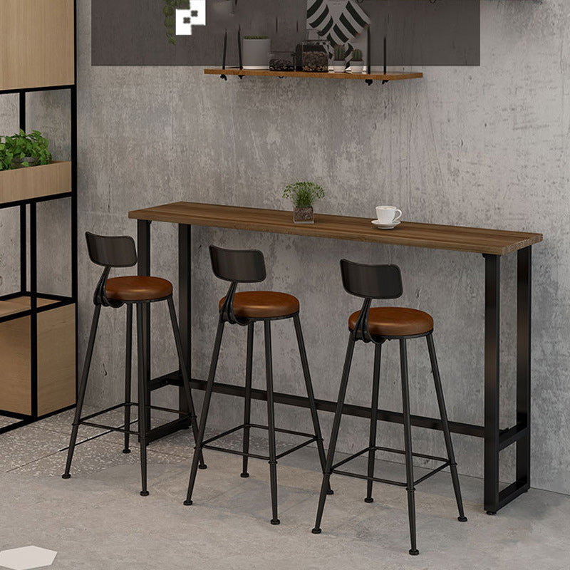 1/2/4 Pieces Modern Pub Table Set Rectangular Wood Counter Table with Stools