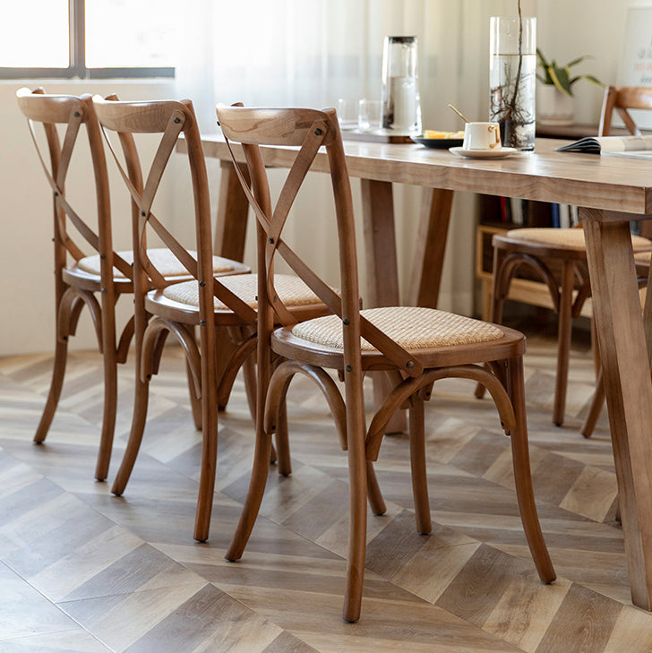 Modern Dining Set 1/2/5/7 Pieces Solid Wood Double Pedestal Dinette Set