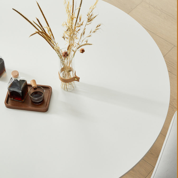 Acrylic Legs Dining Furniture Set 1/2/3/4 Pcs Round Table with Upholstered Chairs