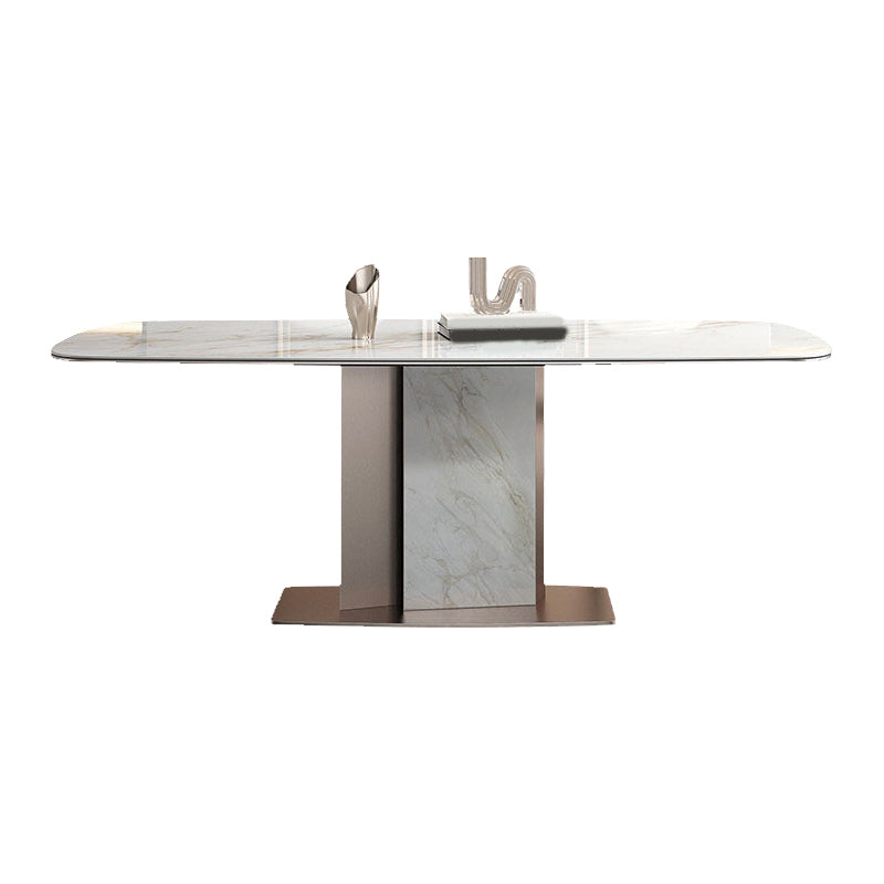 Nordic Sintered Stone Top Dining Set Rectangular 1/4/5/7 Pieces Dinette Table Set