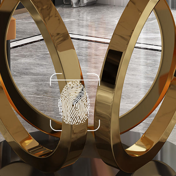 Glam Dining Set Stone 1/4/7 Pieces Dining Turntable Furniture for Home