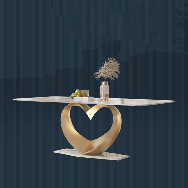 Nordic Glam Rectangle Sintered Stone Table Set 1/4/5/7/9 Pieces Dining Set