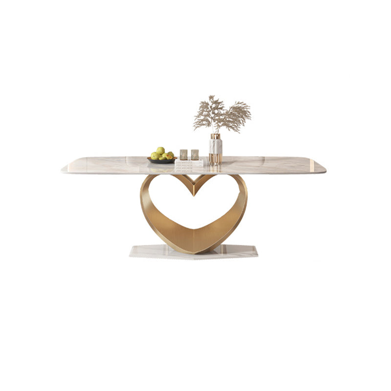 Nordic Glam Rectangle Sintered Stone Table Set 1/4/5/7/9 Pieces Dining Set