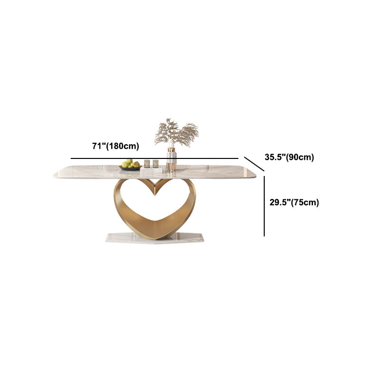 Nordic Glam Rectangle Sintered Stone Table Set 1/4/5/7/9 Pieces Dining Set