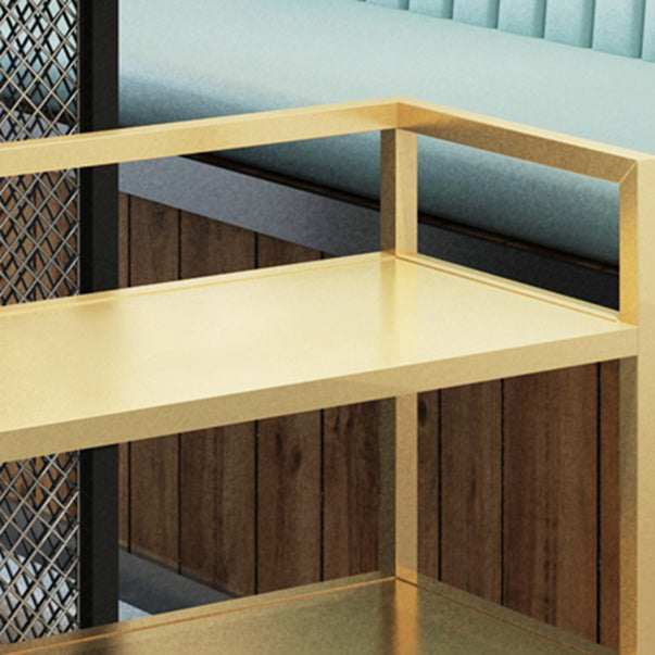 Contemporary Metal Prep Table 25.59"H Portable Prep Table for Dining Room