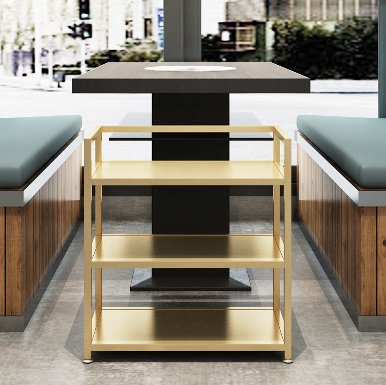 Contemporary Metal Prep Table 25.59"H Portable Prep Table for Dining Room